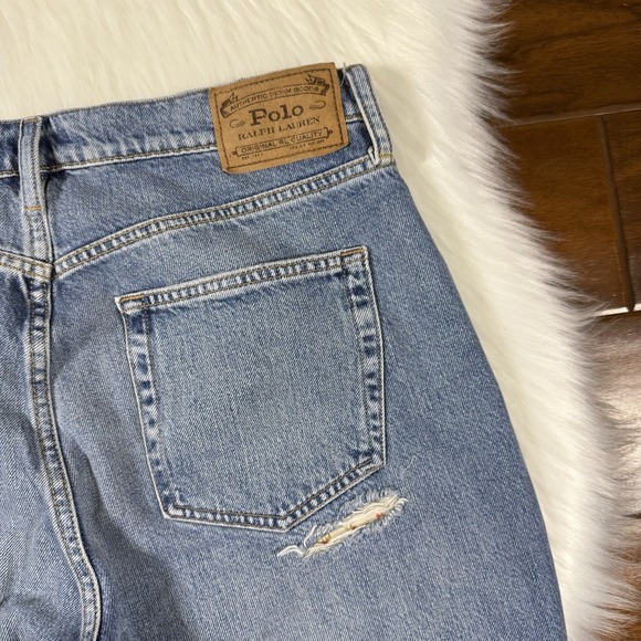 Polo Ralph Lauren Women's‎ Size 28 Patchwork Slim Boyfriend Tapered Denim Jeans - Picture 8 of 10